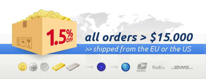 1.5% off any order larger than 15.000USD 1.5% off any order larger than 15.000USD